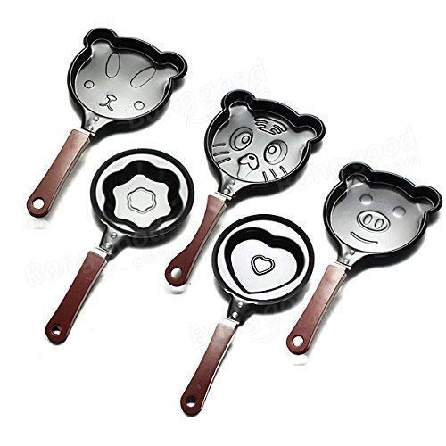 RAHAS Stainless Steel Lovely Cartoon Shape Mini Non-Stick Egg Frying Pan (Black, Design May Vary, 1 Pcs) - Image 4