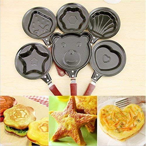 RAHAS Stainless Steel Lovely Cartoon Shape Mini Non-Stick Egg Frying Pan (Black, Design May Vary, 1 Pcs) - Image 5