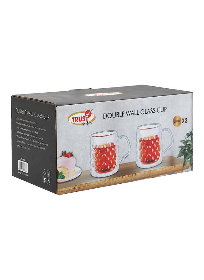 Trust - 2-Piece Double Wall Glass Cups 300 Milliliter Clear - Image 1