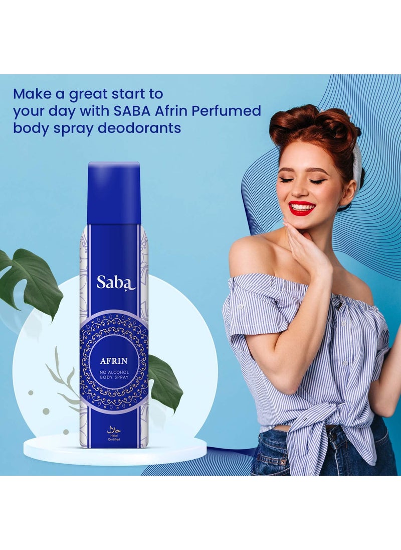 Saba Kombucha Saba Afrin NonAlcoholic Deodorant Body Spray Pack of 2 Infused with Gardenica Flower and Rose Petals Fragrance LongLasting Freshness  - Image 5
