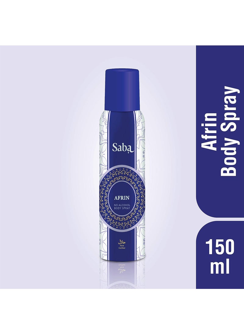 Saba Kombucha Saba Afrin NonAlcoholic Deodorant Body Spray Pack of 2 Infused with Gardenica Flower and Rose Petals Fragrance LongLasting Freshness  - Image 2