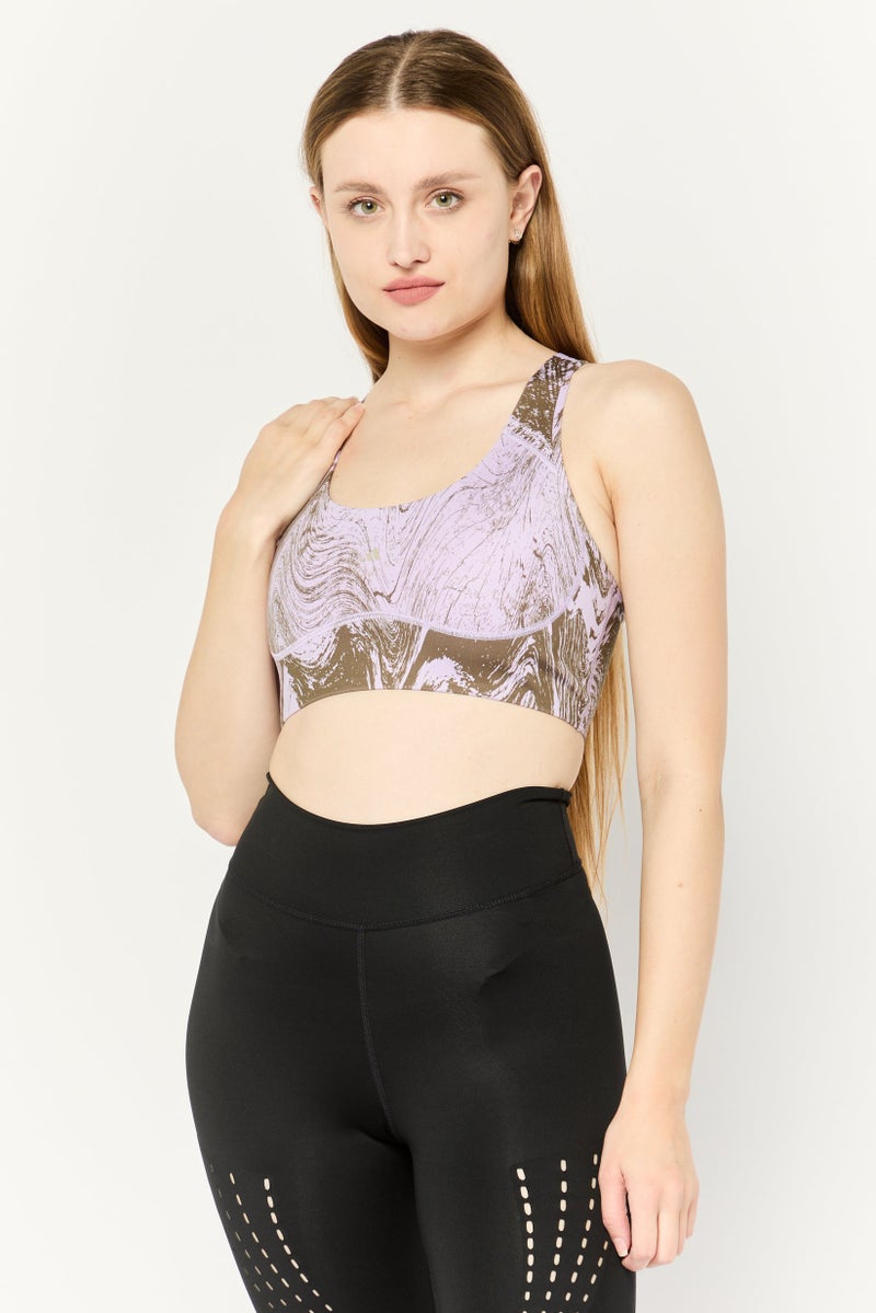 Adidas by Stella McCartney Women Sportswear Fit Lightly Padded Training Sports Bra, Purple - Image 1