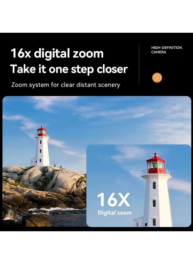 Generic Digital Camera, 50MP Full HD 1080P Camera with 16x Zoom Anti-Shake, Compact Camera for Teens Girls Boys, Kids Camera with 32GB SD Card - Image 3