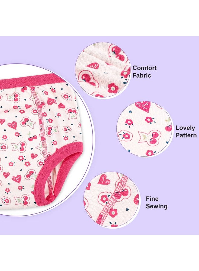 MooMoo Baby Potty Training Underwear for Girls Absorbent Cotton Training Pants Washable and Reusable 2T-7T 6 Packs - Image 4