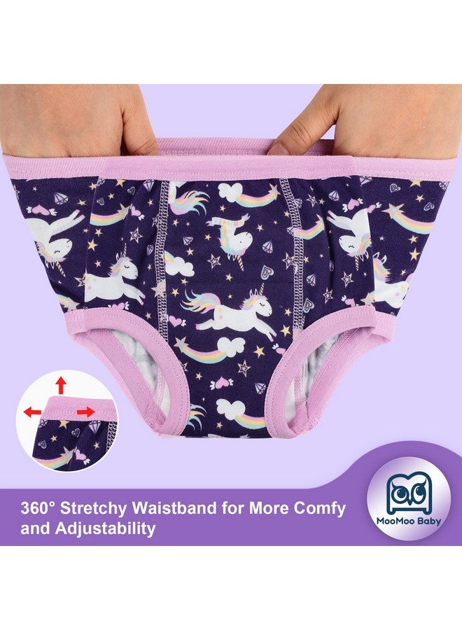 MooMoo Baby Potty Training Underwear for Girls Absorbent Cotton Training Pants Washable and Reusable 2T-7T 6 Packs - Image 5
