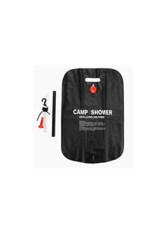BJM Camping Shower, 5 Gallon/20L Portable Solar Heating Shower Bag for Outdoor Beach Swimming Traveling Hiking, Black 