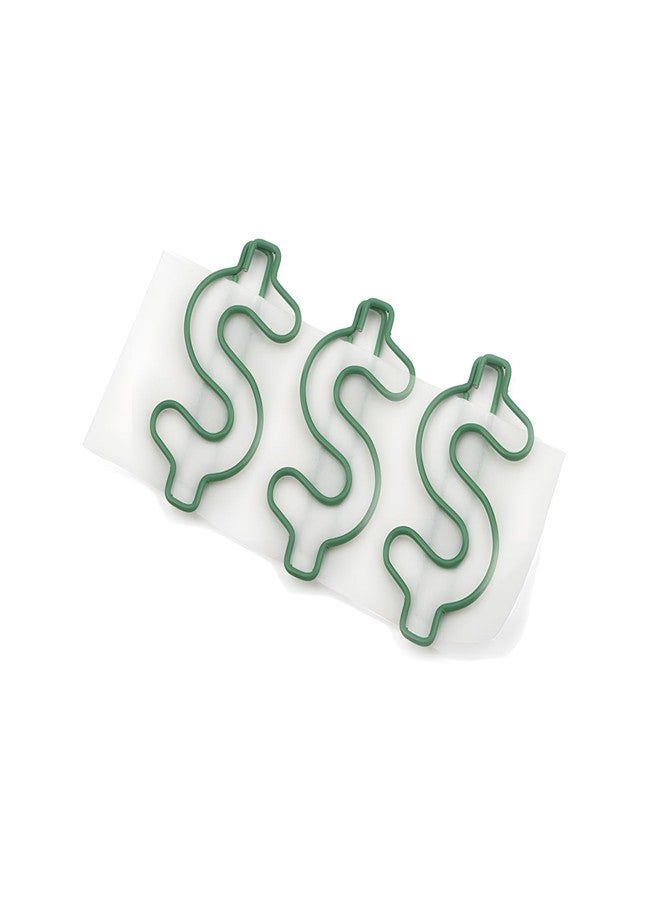 Muka 100 PCS Money Dollar $ Shaped Paper Clips, Cute Paper Clips for Office Notebook, Vinyl Coated Paperclips Cute Office Supplies - Image 4