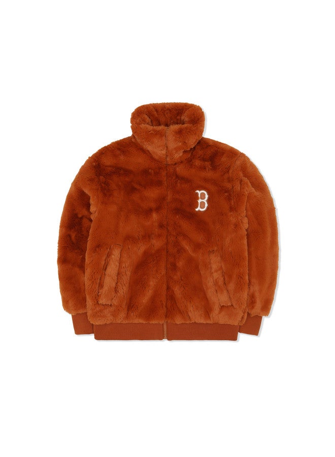 MLB Women'S Faux Lamb Wool Jacket Sports Casual Warm Fleece Coat Trendy Autumn Winter Fdec5 - Image 4