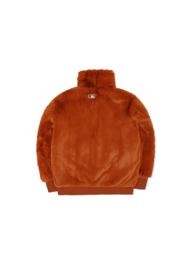 MLB Women'S Faux Lamb Wool Jacket Sports Casual Warm Fleece Coat Trendy Autumn Winter Fdec5 - Image 5