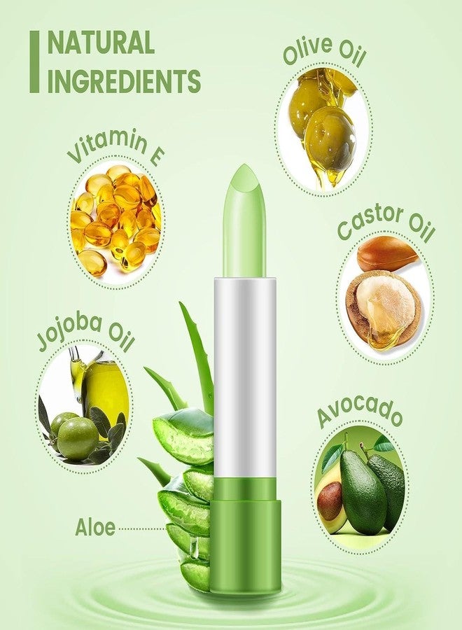 Digital Shoppy Moisture Lip Balm Aloe Vera Natural Lipbalm Temperature Changed Color Lipstick Long Lasting Nourish Protect Lips Care Makeup - Image 4