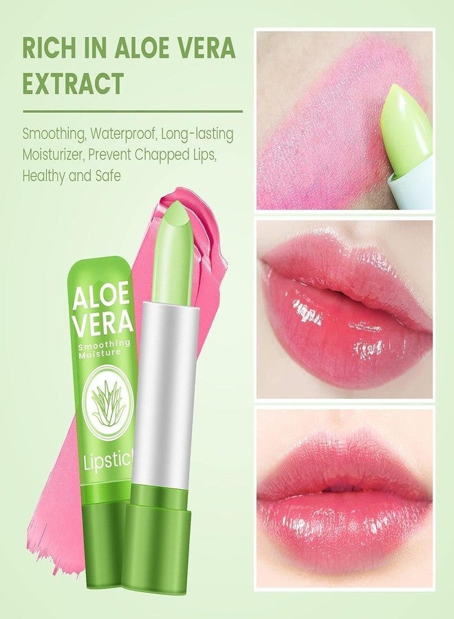 Digital Shoppy Moisture Lip Balm Aloe Vera Natural Lipbalm Temperature Changed Color Lipstick Long Lasting Nourish Protect Lips Care Makeup - Image 3