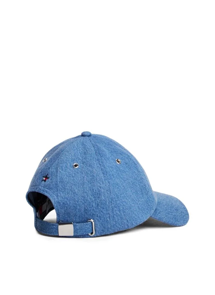 تومي جينز Logo Denim Curved Peak Cap