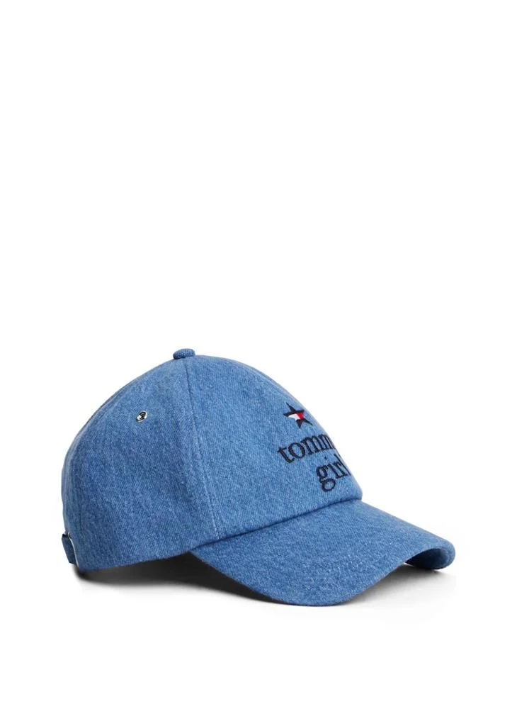 تومي جينز Logo Denim Curved Peak Cap