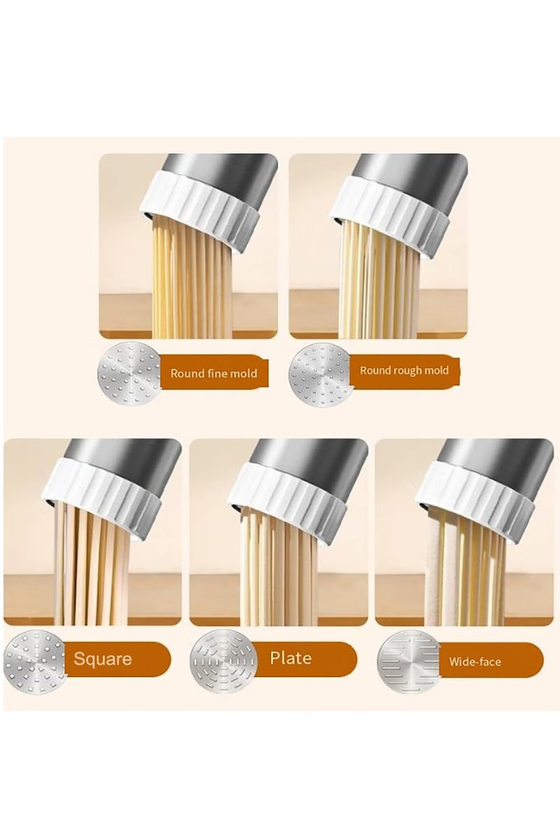 YelaJoy Handheld Electric Noodle Maker, 6 In 1 Cordless Noodle Maker, Portable Noodle Machine for Making Spaghetti Fettuccine Ramen, Automatic Dough Press, Ramen, Home Noodle Roller( White) - Image 4