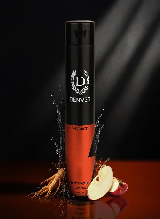 DENVER Recharge Ginseng Body Wash - 200ML Each (Combo Pack 3) | Stress Relief, Skin Nourishment Cleansing Shower Gel for Men - Image 2