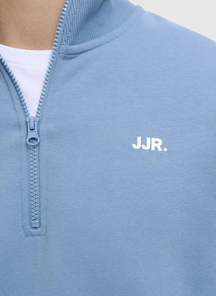 JJ Rebel Brebel Logo Sweat Half Zip Cardigan