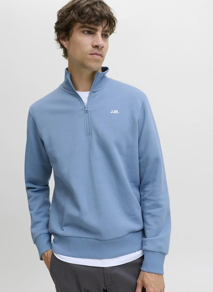JJ Rebel Brebel Logo Sweat Half Zip Cardigan