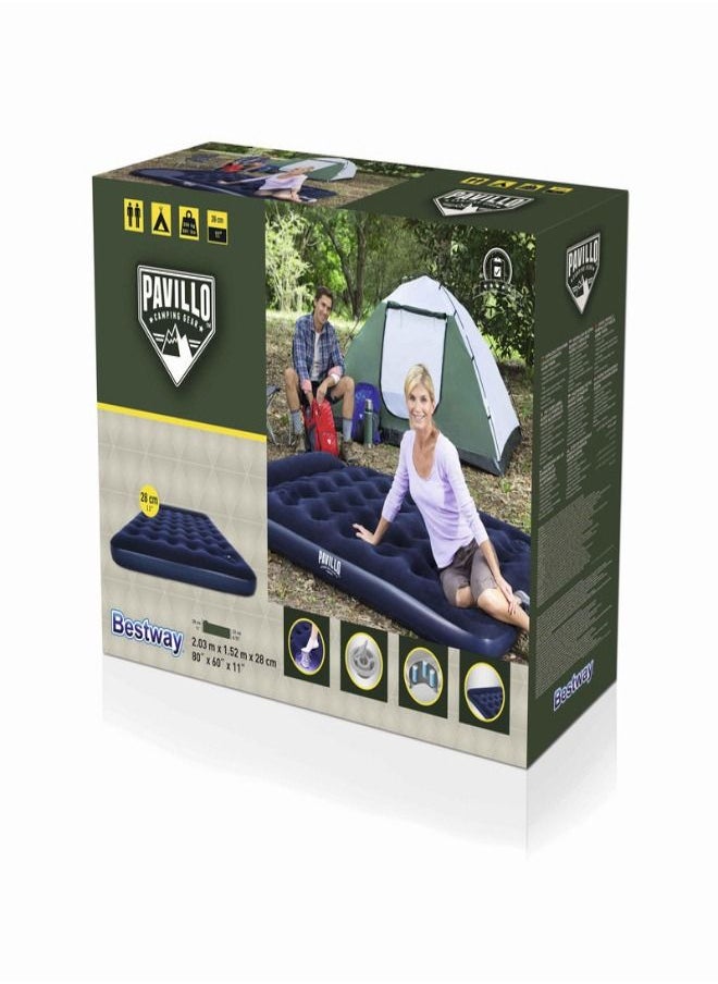 Bestway بيست واي مرتبة هوائية كوين مع مضخة قدم مدمجة 2.03 م × 1.52 م × 28 سم -26-67226  - Image 3