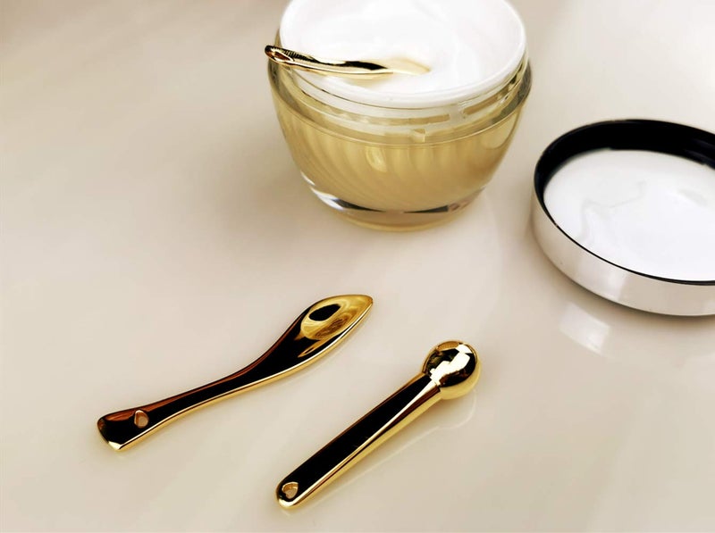 GOERTI 3Pcs Metal Makeup Spatula Mini Spoon and Eye Cream Massage Sticks Beauty Scoop for Facial Cosmetic Face Cream - Image 4