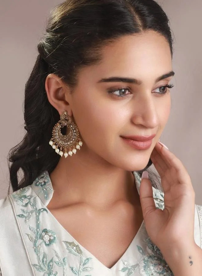Priyaasi Western Women Brass Earrings with pattern and secured with Post and Back closure and styled in ideal for Western moments — exude elegance in every glance.