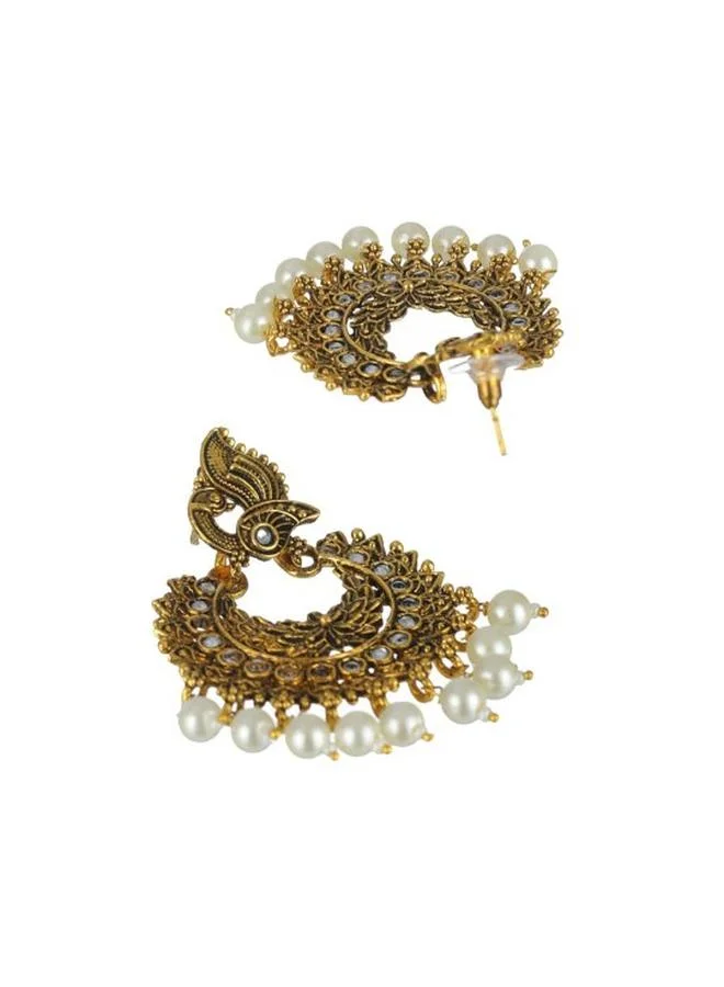 Priyaasi Western Women Brass Earrings with pattern and secured with Post and Back closure and styled in ideal for Western moments — exude elegance in every glance.
