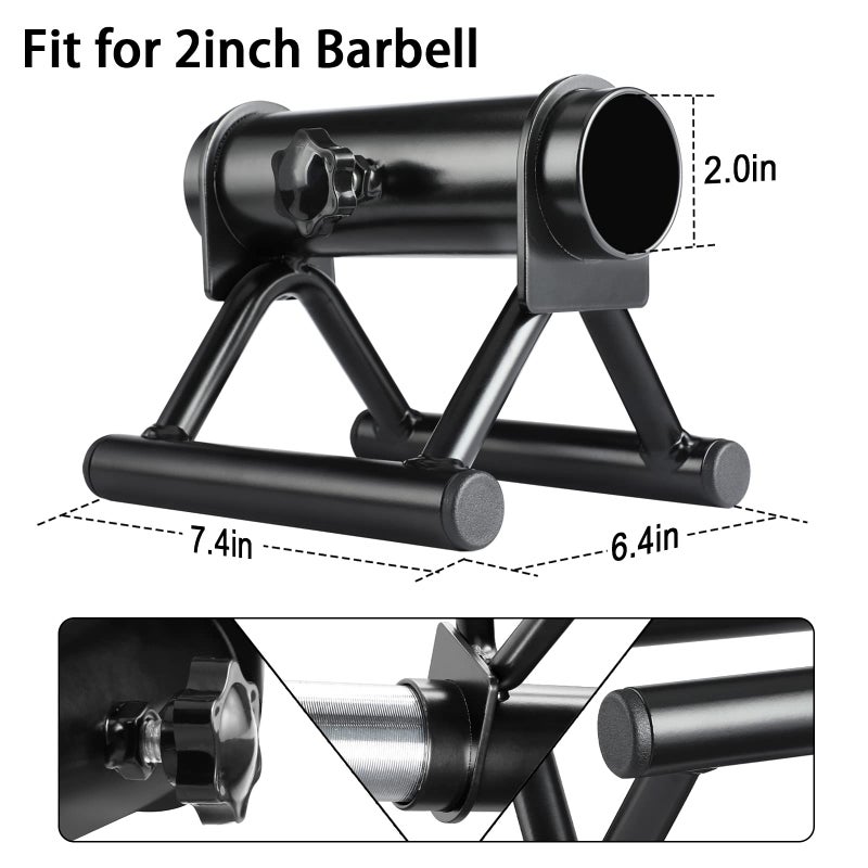 BRTGYM Landmine Handle T Bar Row Attachment for 2" Olympic Barbell, Solid Steel Black Powder-Coated, Ideal for Back Training - Image 2