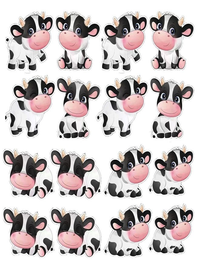 32 Pieces Cow Print Cutouts Cow Print Farm Animal Party Decorations for Children's Party Western Cowboy Theme Kids Birthday Party Decorations - Image 1
