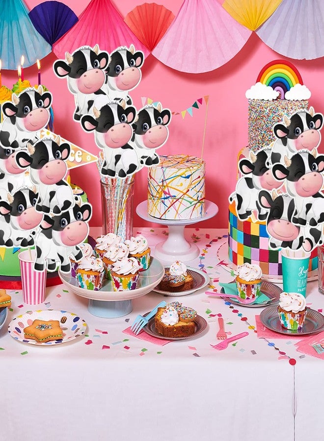 32 Pieces Cow Print Cutouts Cow Print Farm Animal Party Decorations for Children's Party Western Cowboy Theme Kids Birthday Party Decorations - Image 5