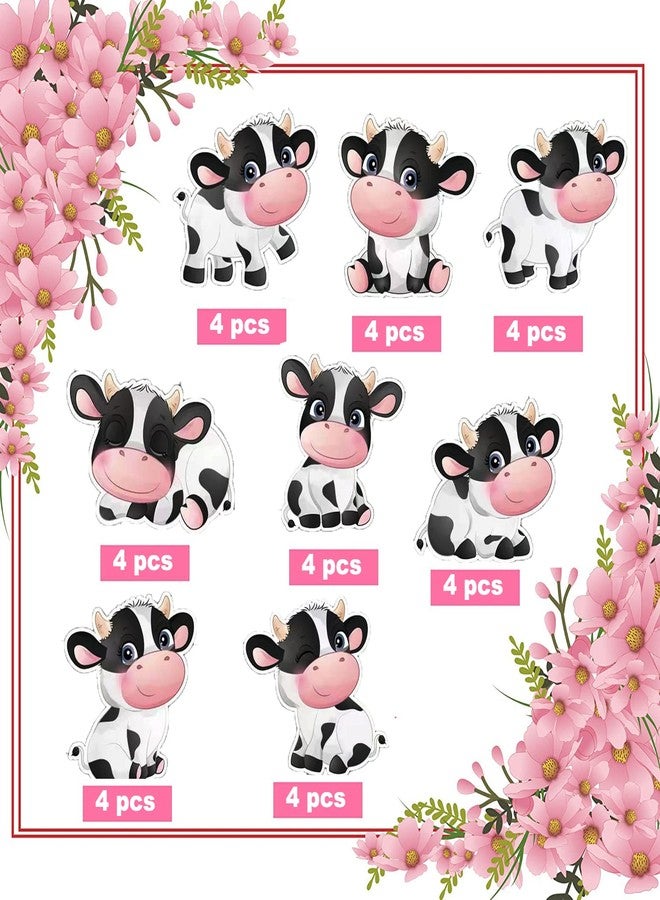32 Pieces Cow Print Cutouts Cow Print Farm Animal Party Decorations for Children's Party Western Cowboy Theme Kids Birthday Party Decorations - Image 2