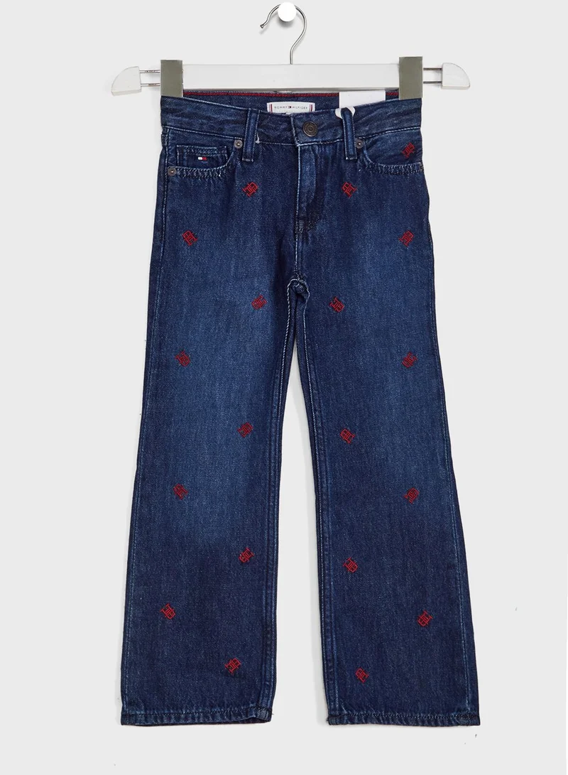 TOMMY HILFIGER Kids Slouchy Flare Striped Jeans