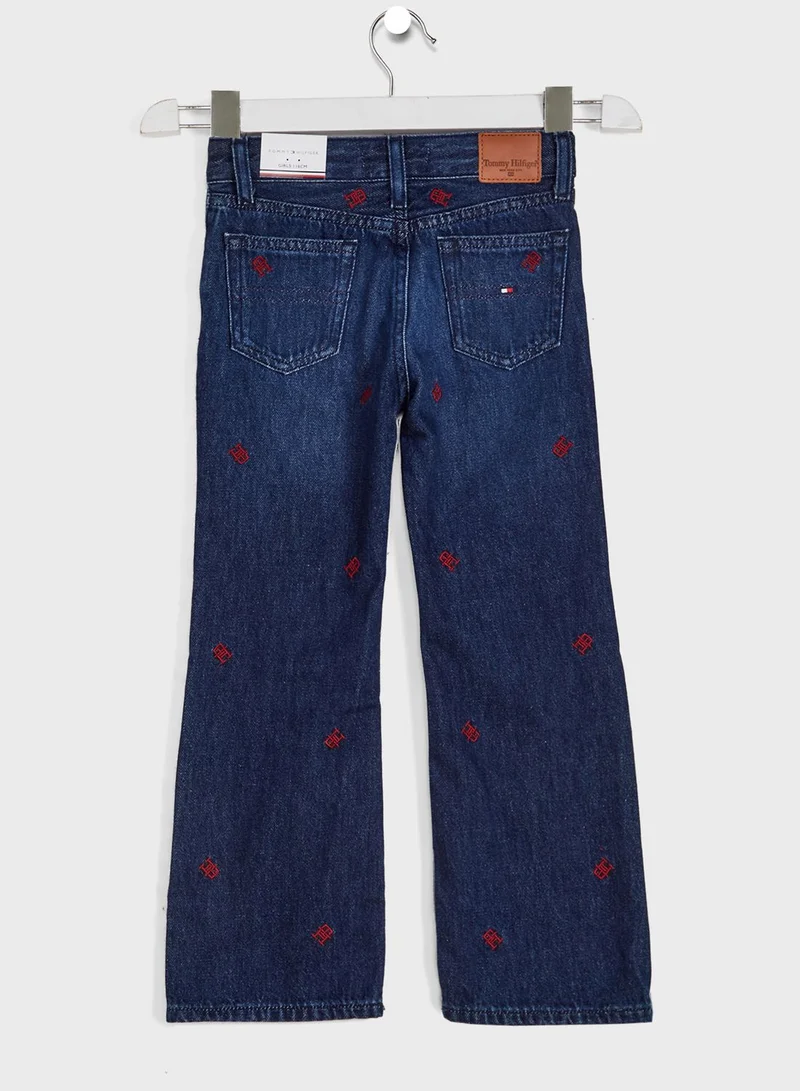TOMMY HILFIGER Kids Slouchy Flare Striped Jeans