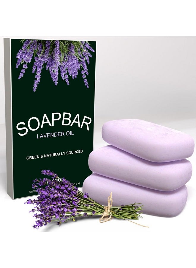 KELEBS Hypoallergenic Organic Bar Soap Men & Women With Sensitive Skin Natural Ingredients With Pure Lavender Oil Fragrancefree Vegan No Sls 3 Bars  - Image 1