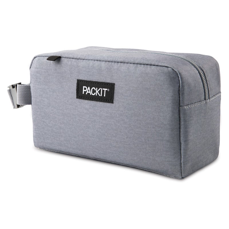 PackIt Freezable Snack Box, Gray Fog, Built with EcoFreeze Technology, Collapsible, Reusable, Zip Closure with Buckle Handle, Designed For Work Snacks, Fresh Snacks On the Go, Adults, and All Ages - Image 2