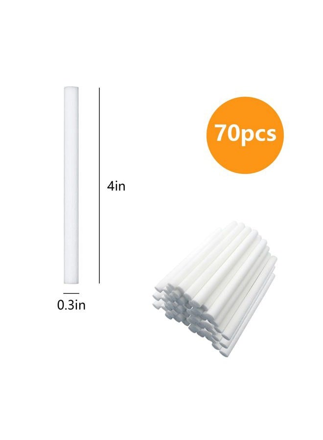 Lukdin 70-Pack Cotton Filter Sticks for Humidifiers – Replacement Wicks for Portable Mini Diffusers, Compatible with Small Models for Home & Travel Use ASIN: B0FG7YRK55 - Image 2