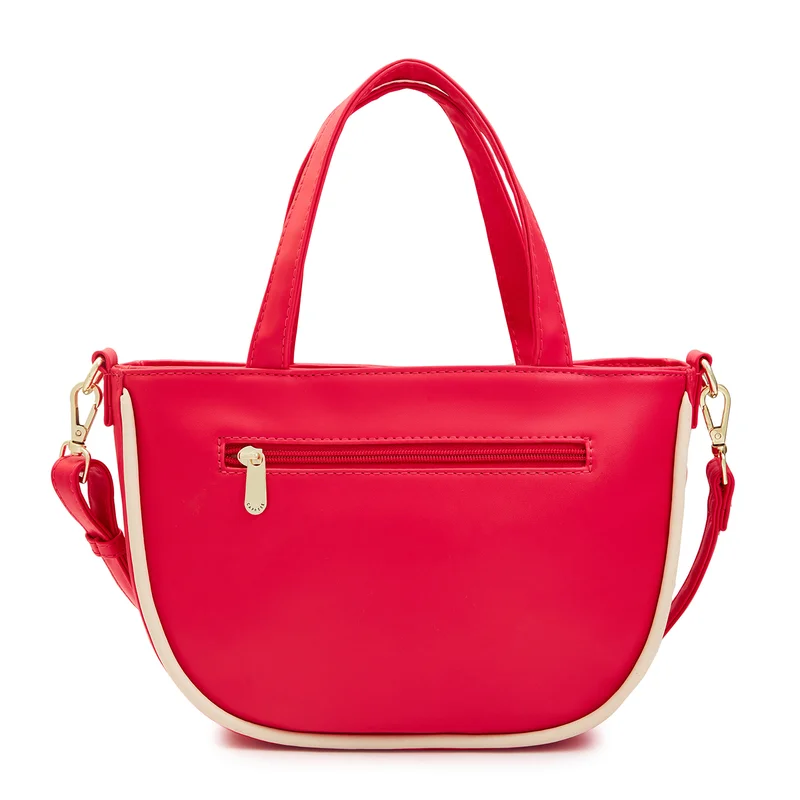 كابريس GRACIE SOLID MAGENTA FAUX LEATHER MEDIUM SATCHEL
