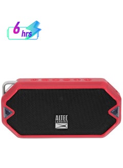 Altec Lansing HydraMini Wireless Bluetooth Speaker, IP67 Waterproof USB C Rechargeable Battery with 6 Hours Playtime, Compact, Shockproof, Snowproof, Everything Proof, Red  - Image 1