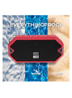 Altec Lansing HydraMini Wireless Bluetooth Speaker, IP67 Waterproof USB C Rechargeable Battery with 6 Hours Playtime, Compact, Shockproof, Snowproof, Everything Proof, Red  - Image 3