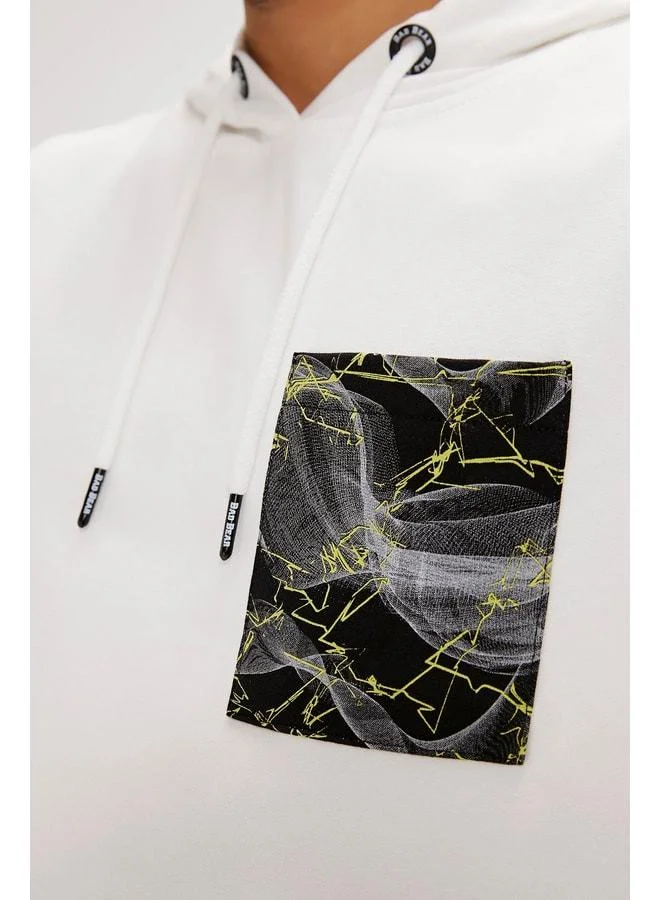 Bad Bear Bolt White Men's Hoodie Sweatshirt.