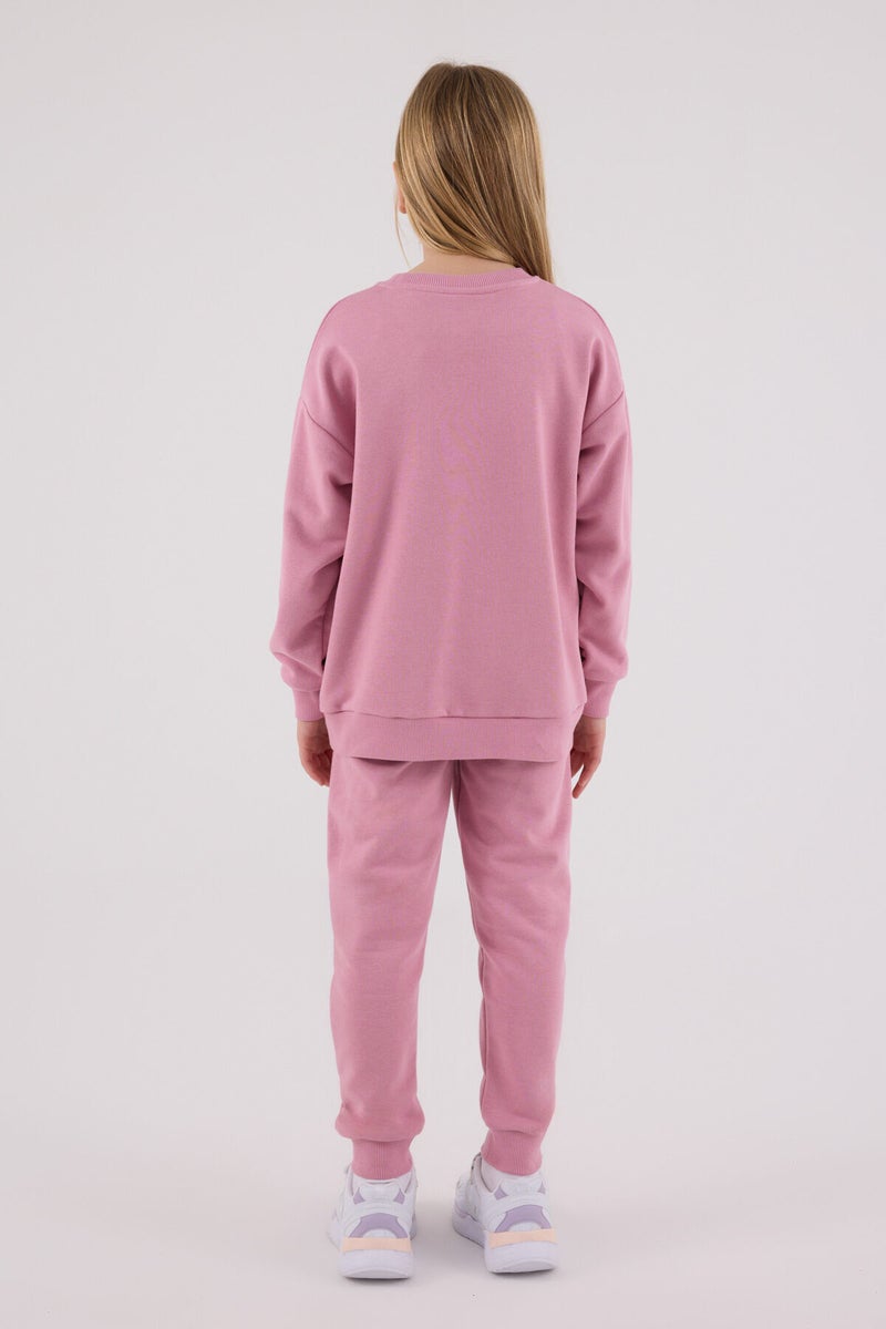 U.S. Polo Assn. U.S. Polo Assn Girls Dusty Rose Tracksuit Set - Image 5