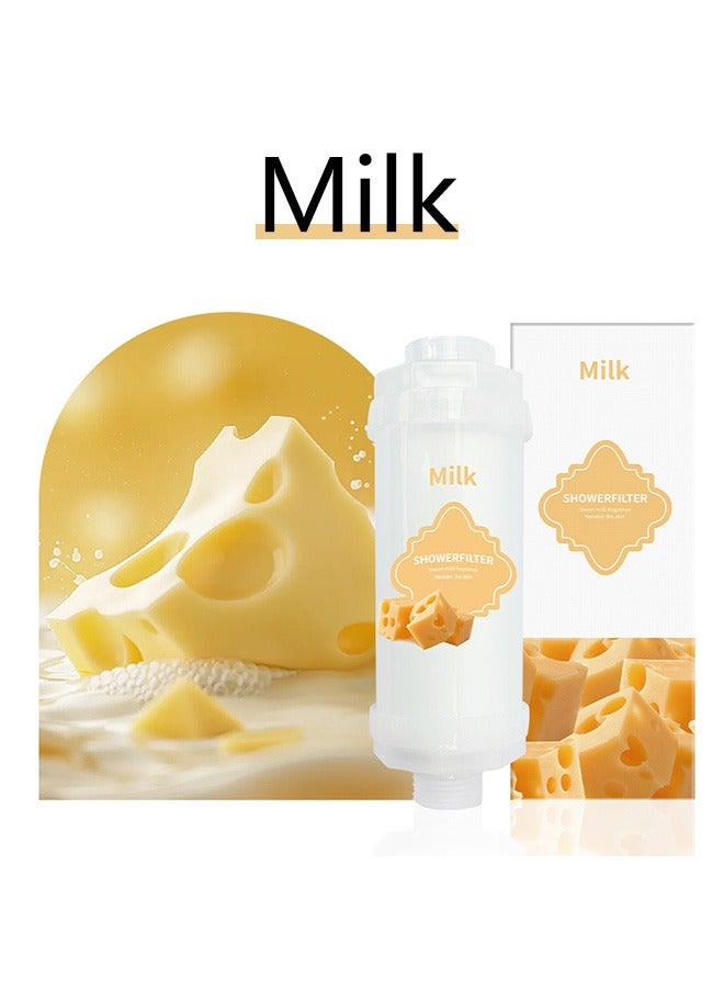 Vitamin Scented Beads shower Fliter, Anti Hair Loss, Prevents Dry Skin, Chlorine Removal, Rust Removal, Relaxing Aromatherapy, Non-Toxic (Milk scent),100g  - Image 1