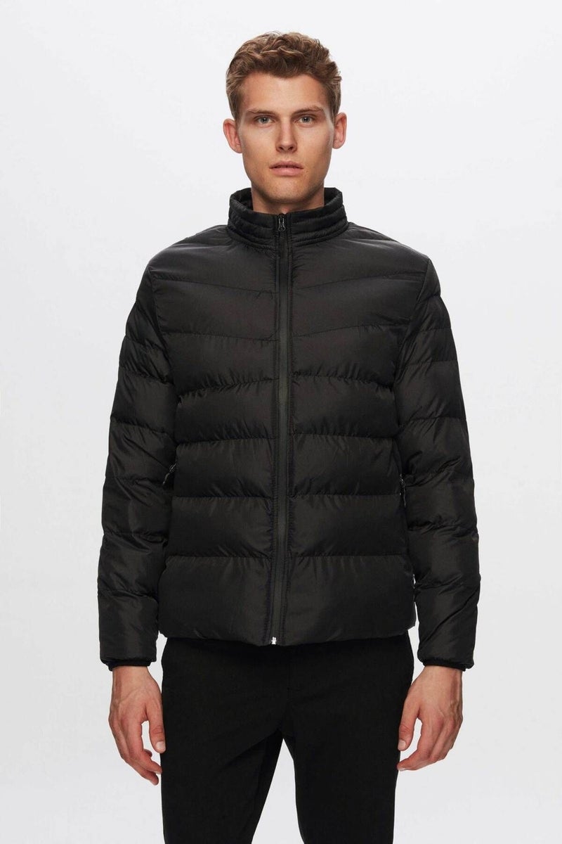 D'S DAMAT Slim Fit Black Windproof Fiber Filled Jacket 1HF07ORT01940  - Image 1
