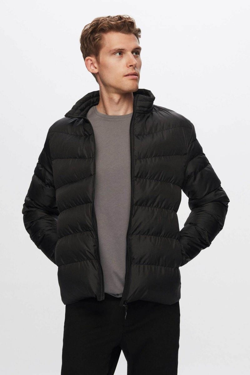 D'S DAMAT Slim Fit Black Windproof Fiber Filled Jacket 1HF07ORT01940  - Image 2