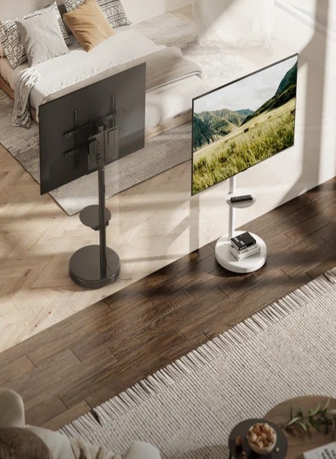 Skill Tech SH38 46TW Heavy Duty Mobile TV Floor Stand for 37–86 Inch Screens, VESA 600x400, Max Load 50kg – Rolling TV Stand with Adjustable Height  Black - Image 2