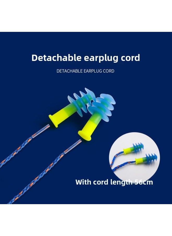 Generic - German Imported Swimming Earplugs Waterproof Professional Nose Clip For Men And Women Adults And Children With Cord With Rope-Color:Adult Model: Imported From German - Image 1