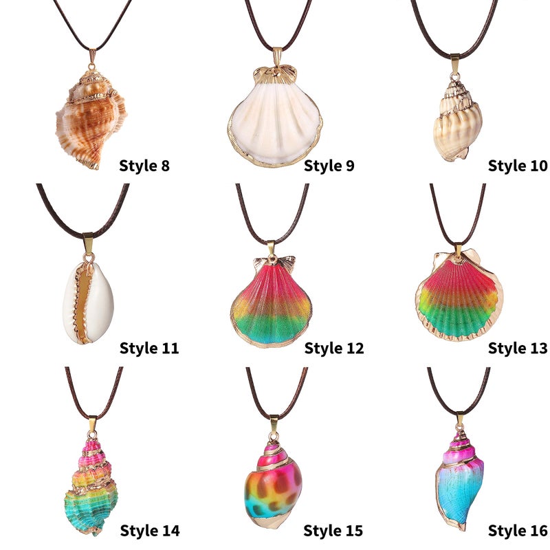 FM FM42 Natural Seashell Shell Scallop Conch Pendant Necklace (Style 5) - Image 4