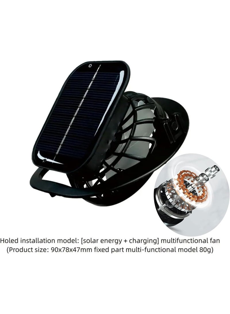Solar-Powered Cooling Sun Hat with Dual Fans, Wide Brim Outdoor Bucket Hat, Breathable Mesh, Adjustable Chin Strap for Fishing, Hiking, Camping & Beach - Image 2