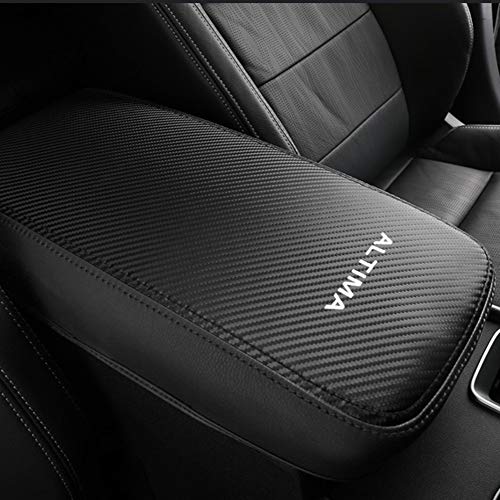 XITER Car Armrest Cover Saver, 1 Pc Center Console Leather Pad Fit for Nissan Altima 2019-2025, Central Console Armrest Box Protector Interior Accessories (Carbon fiber) - Image 1