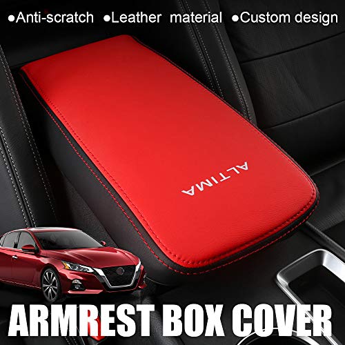 XITER Car Armrest Cover Saver, 1 Pc Center Console Leather Pad Fit for Nissan Altima 2019-2025, Central Console Armrest Box Protector Interior Accessories (Carbon fiber) - Image 2