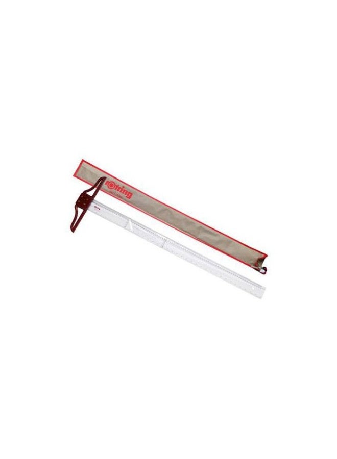 Rotring a letter t plastic 80 cm ruler - Clear acrylic scale with opaque plastic detachable head - Image 3