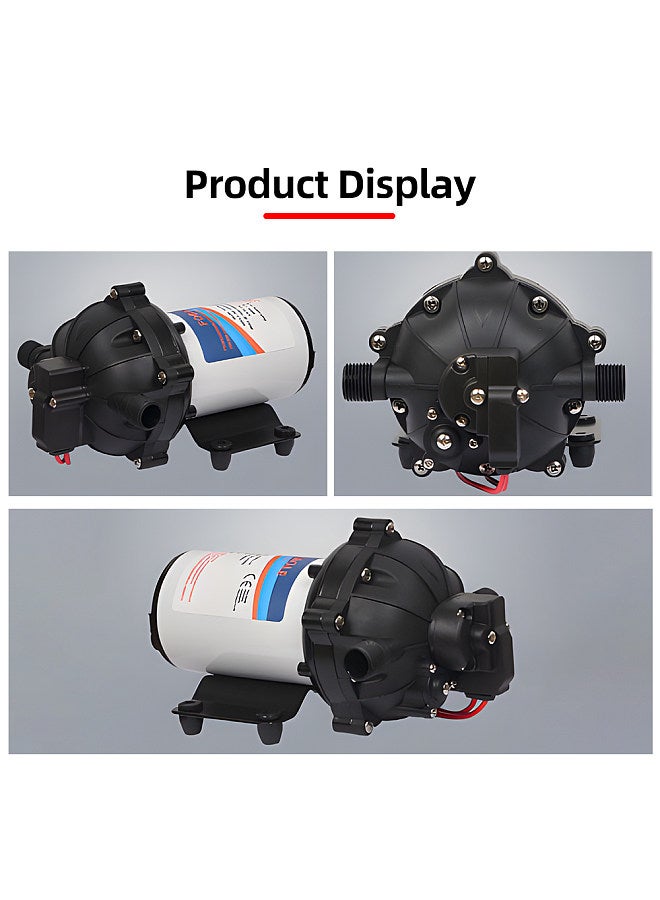 Generic 12V Water Pressure Diaphragm Pump 5-Chamber Self-Priming Pump 5.5GPM Water Transfer Pump 70PSI with Water Strainer Hose Fittings for Kitchen Bathroom RV Caravan Yacht Agriculture Garden Hose  - Image 3